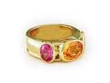 APRICOT & PINK SAPPHIRE RING