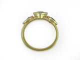 TRILLION PINK SAPPHIRE & PEAR SHAPE PURPLE SAPPHIRE RING
