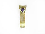 TRILLION PINK SAPPHIRE & PEAR SHAPE PURPLE SAPPHIRE RING