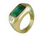 BLUE/GREEN TOURMALINE & DIAMOND RING