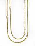 ROPE, FOXTAIL & ROUND LINK CHAIN NECKLACE