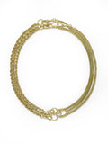ROPE, FOXTAIL & ROUND LINK CHAIN NECKLACE