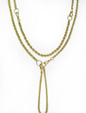 ROPE, FOXTAIL & ROUND LINK CHAIN NECKLACE