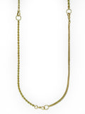 ROPE, FOXTAIL & ROUND LINK CHAIN NECKLACE