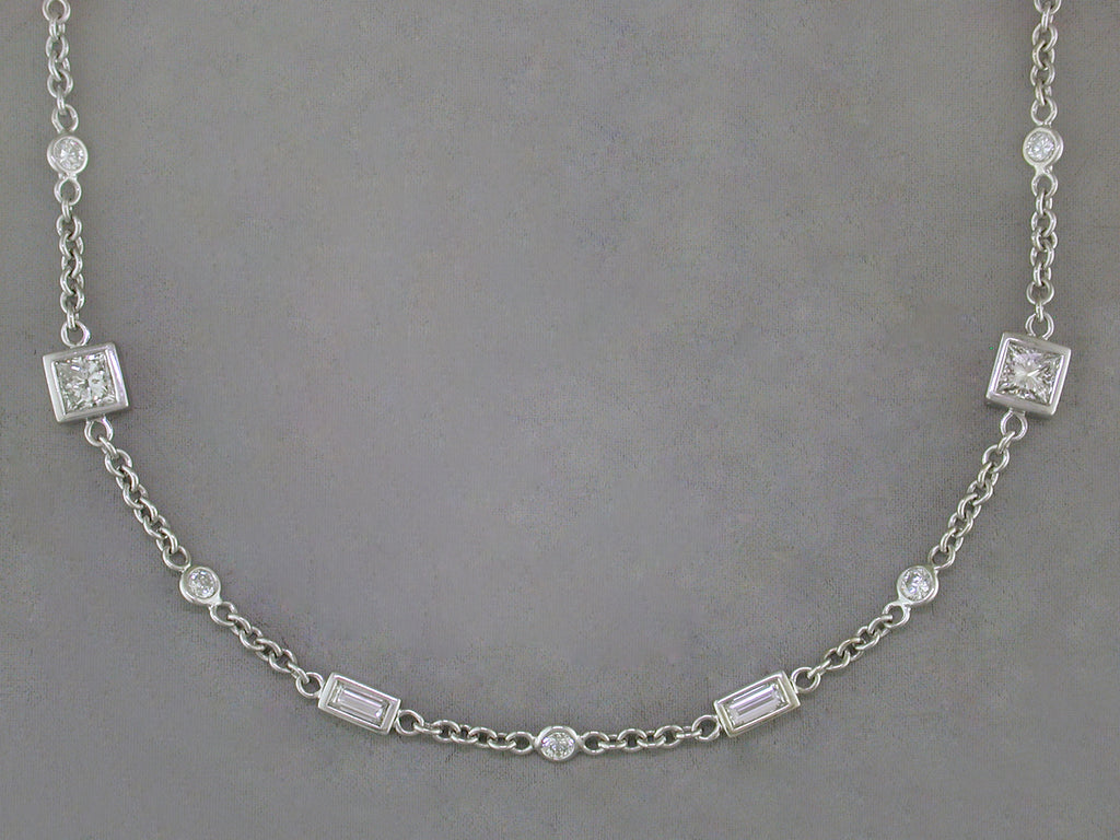 MULTI-SHAPE DIAMOND NECKLACE