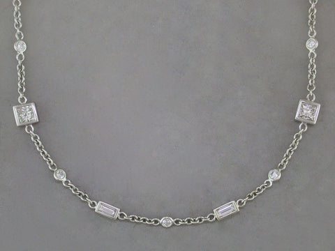 MULTI-SHAPE DIAMOND NECKLACE