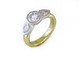 ROUND & PEAR SHAPE DIAMOND RING