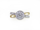 DIAMOND RING WITH CRISS CROSS BAND