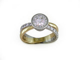 DIAMOND RING WITH CRISS CROSS BAND