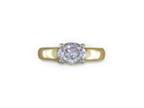 PRONG SET OVAL DIAMOND RING