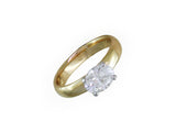 PRONG SET OVAL DIAMOND RING