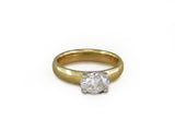 PRONG SET OVAL DIAMOND RING