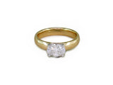 PRONG SET OVAL DIAMOND RING
