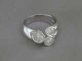 PEAR SHAPE & ROUND DIAMOND RING