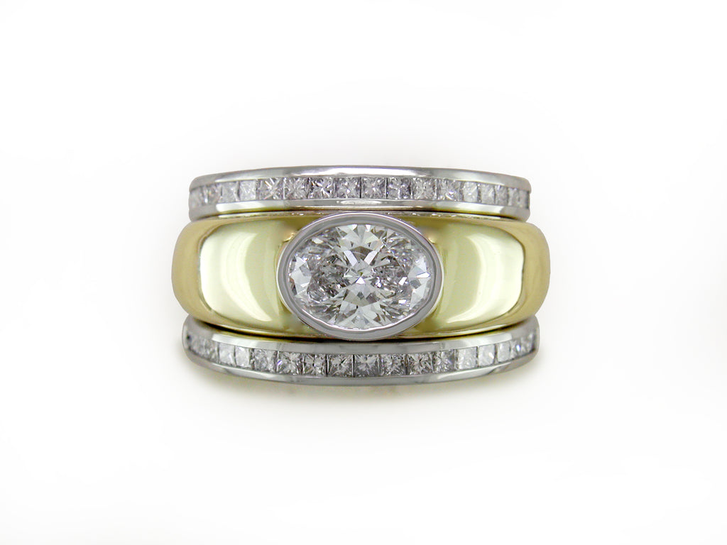 OVAL & PRINCESS CUT DIAMOND RING