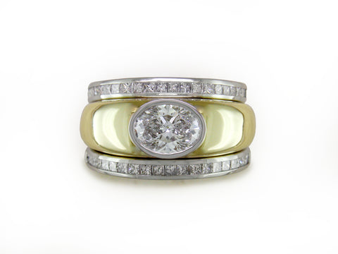 OVAL & PRINCESS CUT DIAMOND RING