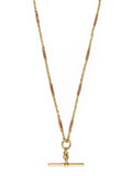 ANTIQUE PINK & YELLOW GOLD CHAIN WITH REMOVABLE "T"