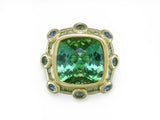 TOURMALINE & GREEN DIAMOND RING