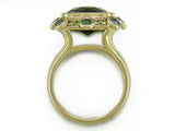 TOURMALINE & GREEN DIAMOND RING