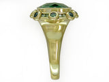 TOURMALINE & GREEN DIAMOND RING