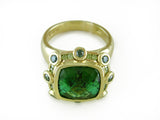 TOURMALINE & GREEN DIAMOND RING