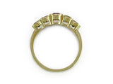 MULTICOLOR DIAMOND 5-STONE HALF-BEZEL RING