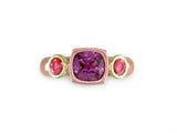 PLUM & ORANGE SAPPHIRE RING