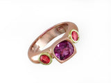 PLUM & ORANGE SAPPHIRE RING