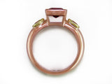 PLUM & ORANGE SAPPHIRE RING