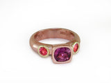 PLUM & ORANGE SAPPHIRE RING