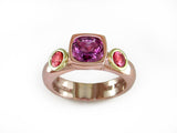 PLUM & ORANGE SAPPHIRE RING