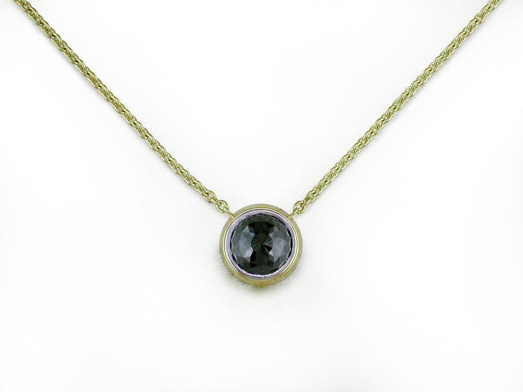 BLACK DIAMOND PENDANT NECKLACE