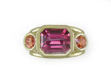 GARNET & ORANGE DIAMOND RING