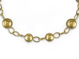 GOLD BEAD & CHAIN NECKLACE