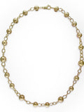 GOLD BEAD & CHAIN NECKLACE