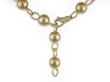 GOLD BEAD & CHAIN NECKLACE