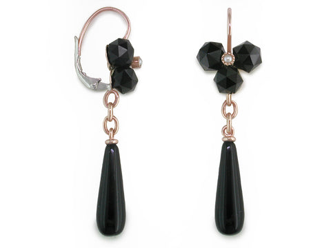 ONYX EUROWIRE DROP EARRINGS