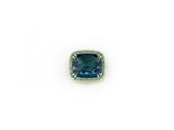 DIAMOND NECKLACE WITH REMOVABLE LONDON BLUE TOPAZ & DIAMOND PENDANT