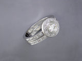 DIAMOND PAVE SET PARTIAL ETERNITY RING & ENGAGEMENT RING