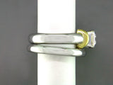 EMERALD CUT DIAMOND RING WITH SHOULDERS
