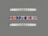 MULTICOLOR SAPPHIRE MICROPAVE ETERNITY RING