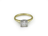 ROUND DIAMOND RING WITH FISHTAIL SETTING