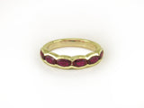 OVAL RUBY PARTIAL ETERNITY RING