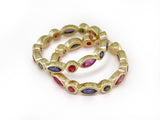 MULTICOLOR MARQUISE SAPPHIRE ETERNITY RING