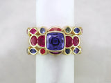 MULTICOLOR MARQUISE SAPPHIRE ETERNITY RING
