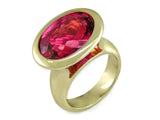 OVAL RUBELLITE RING