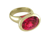 OVAL RUBELLITE RING