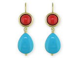 CORAL & TURQUOISE EARRINGS