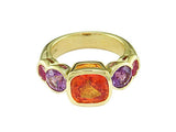 MULTICOLOR SAPPHIRE & RUBY 5-STONE RING