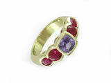 LAVENDER SAPPHIRE & RUBY RING